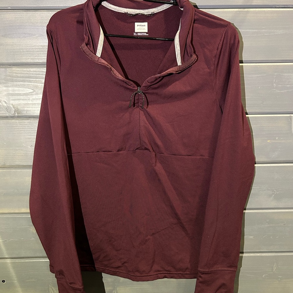 Prana Maroon Pullover Sweatshirt